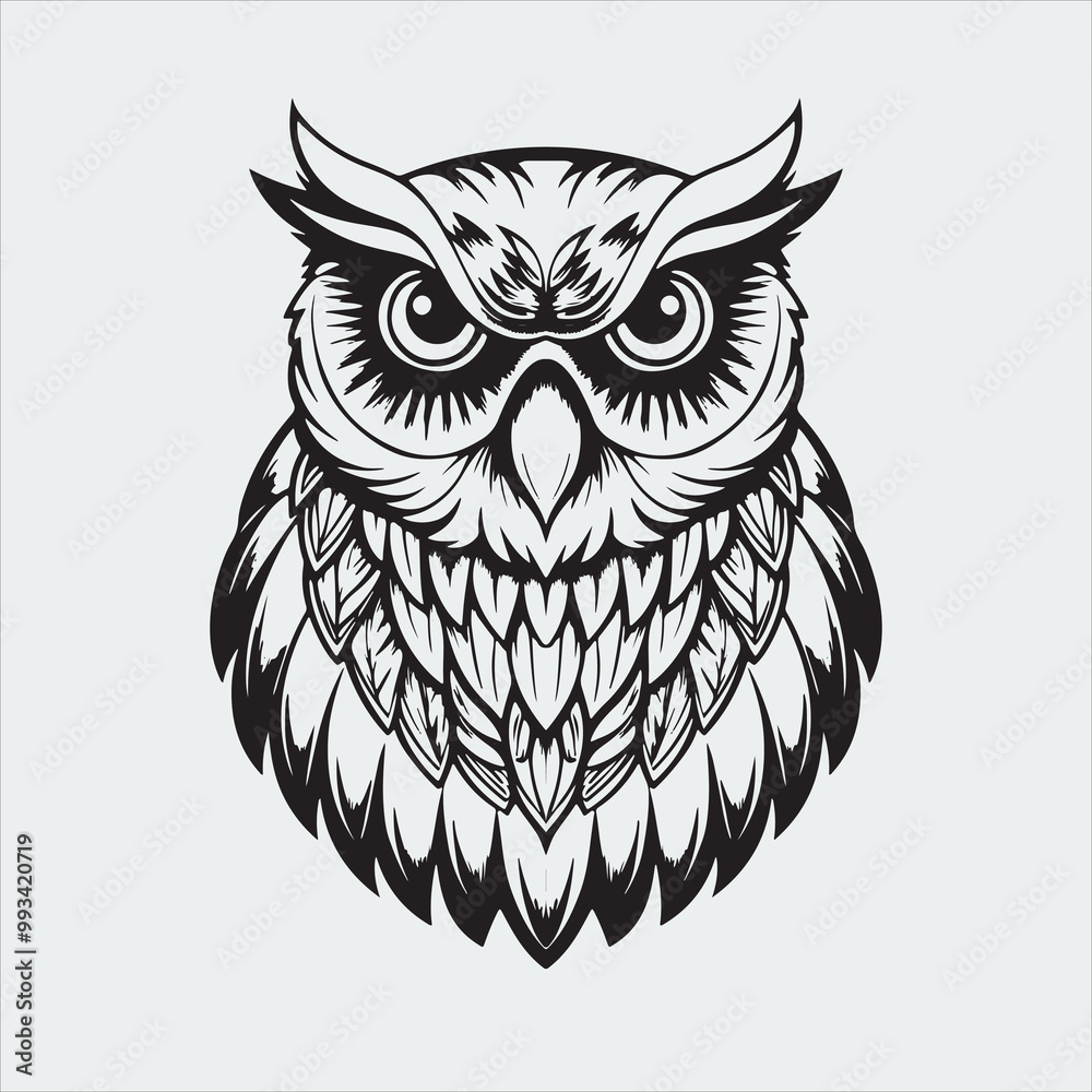 Obraz premium Owl vector illustration and art