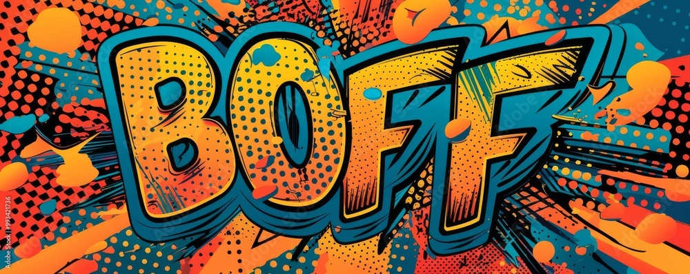 Obraz premium Fun pop art background with 