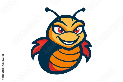 Caterpillar head mascot logo design vector