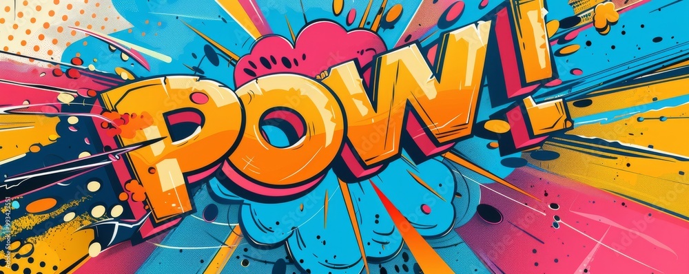 Playful pop art background featuring 