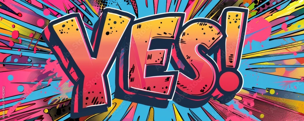 Eye-catching pop art background with Eye-catching pop art background with