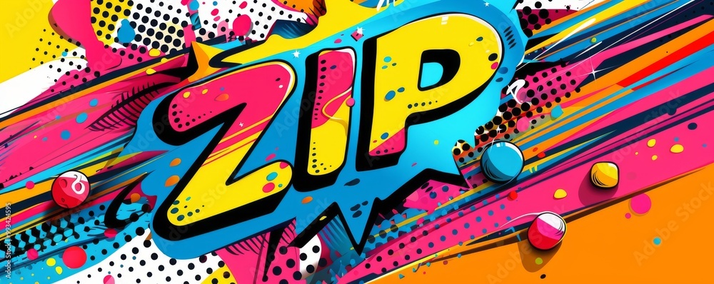Playful pop art background with Playful pop art background with