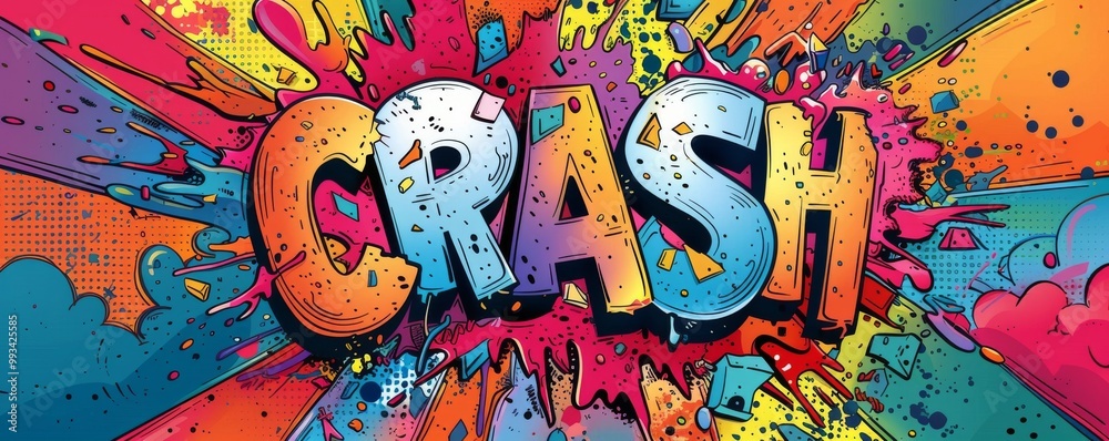 Obraz premium Colorful pop art background with