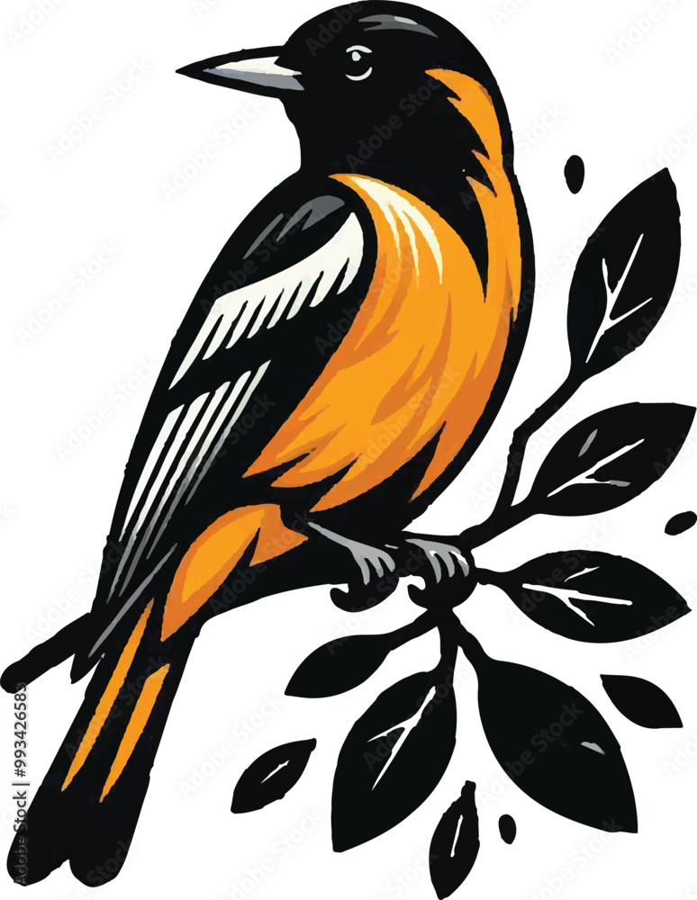 Naklejka premium magpie bird isolated icon design 