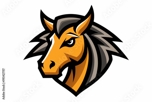 Centaur head mascot logo design