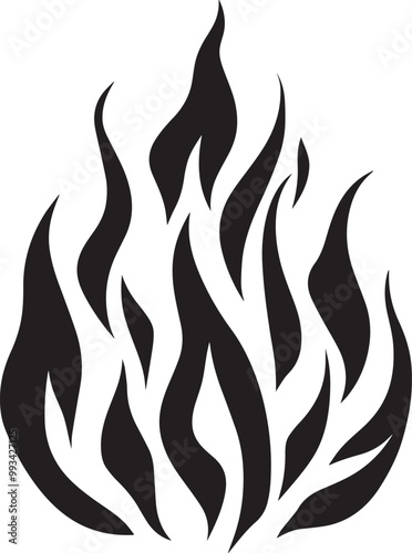 Fire vector silhouette