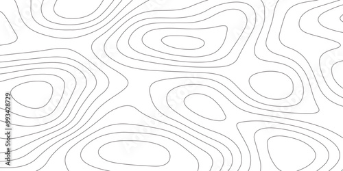 Abstract design with seamless pattern with lines topographic map. geographic mountain relief. the white on black contours topography stylized height of the lines. geographic contour map paper texture.