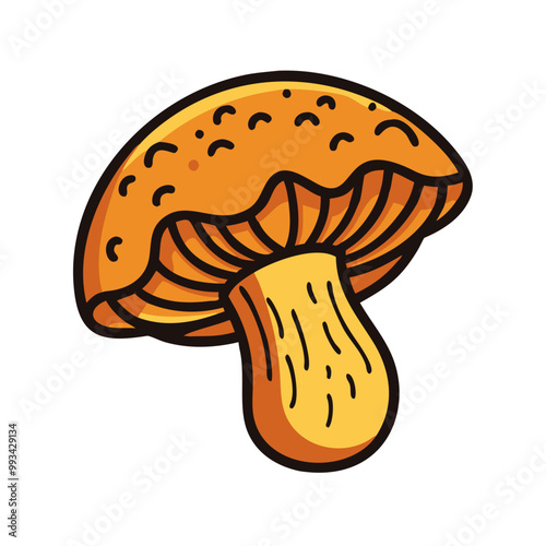 Mushroom Icon Featuring Autumn Harvest