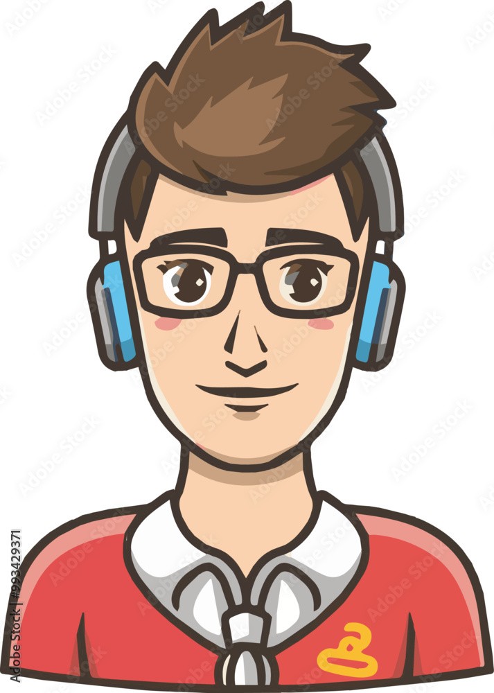 Esports Boy Vector Illustration Man Vector Illustrations Esports Boy Vector Illustration Man Vector Illustrations