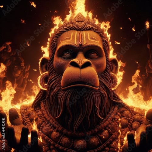 Hanuman Jayanti | Fire Hanuman  photo