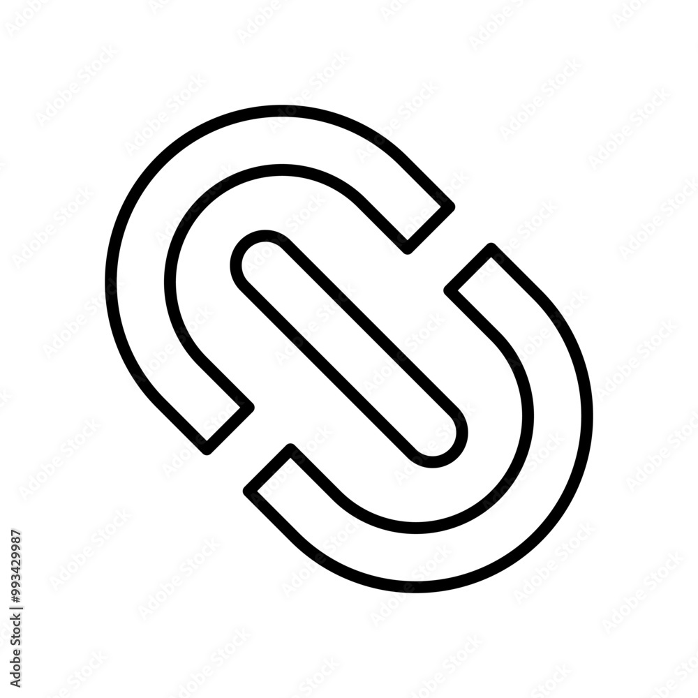 link icon, line vector isolated on white background. trendy and modern design link icon, line vector isolated on white background. trendy and modern design