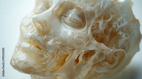 Detailed 3D Render of a Human Skull