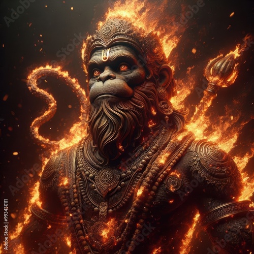 Hanuman Jayanti | Fire Hanuman  photo