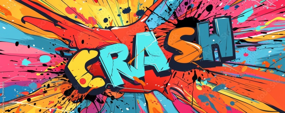 Obraz premium Colorful pop art background with