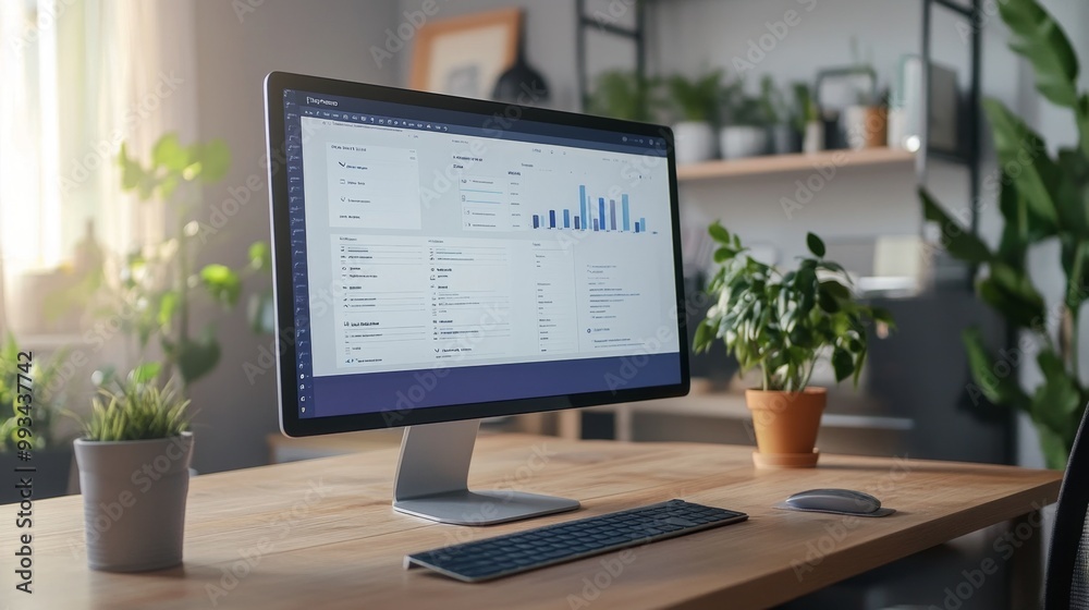 Modern Office Desk Setup.