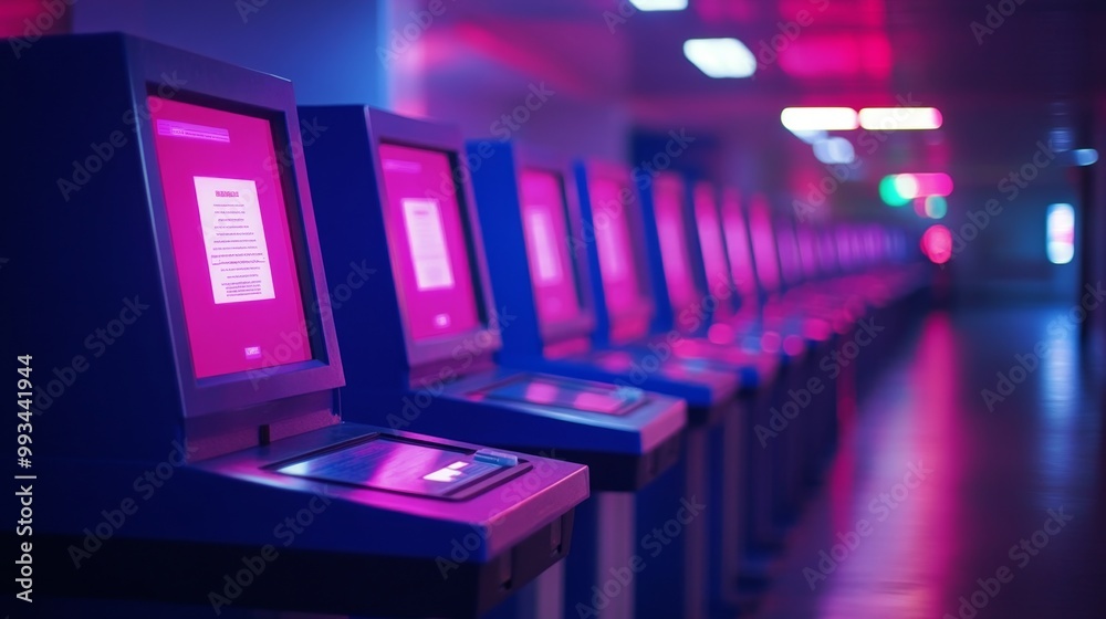 Neon Kiosk Row. Neon Kiosk Row.
