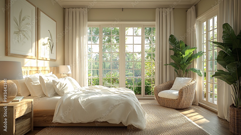 Modern Bedroom Interior Design with Natural Light and Tropical Touches Modern Bedroom Interior Design with Natural Light and Tropical Touches