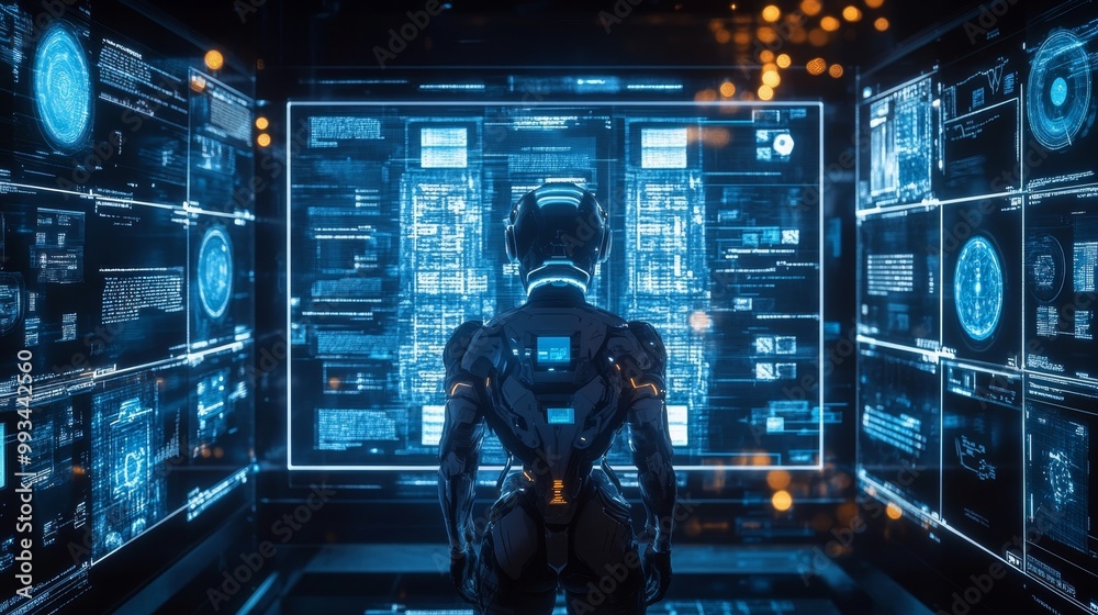 Cyborg Analyzing Data. Cyborg Analyzing Data.