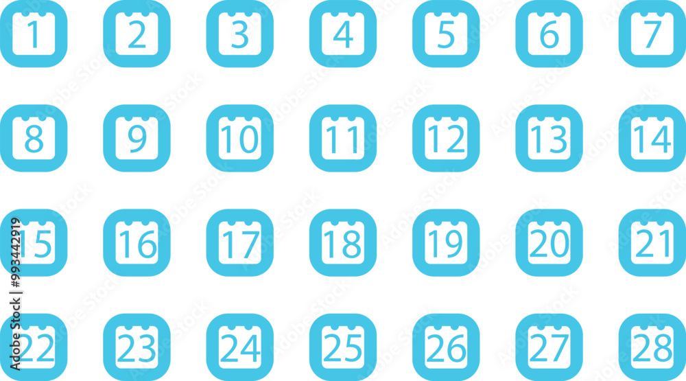 calendar of days in a month calendar of days in a month