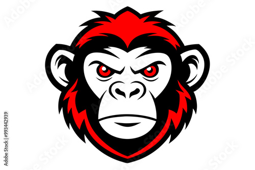 Chimpanzee head mascot design vector photo