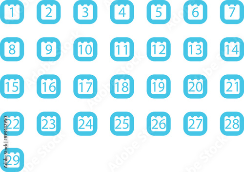 calendar of days in a month