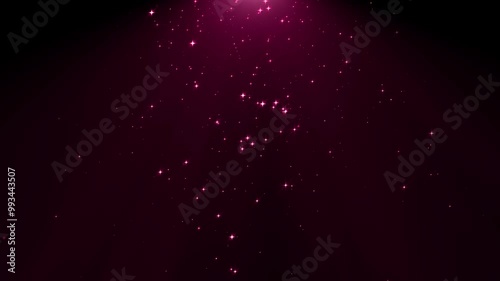 shiny stars glitter and particles falling and light flare animation, new year, valentine and christmas, social media pink motion background photo