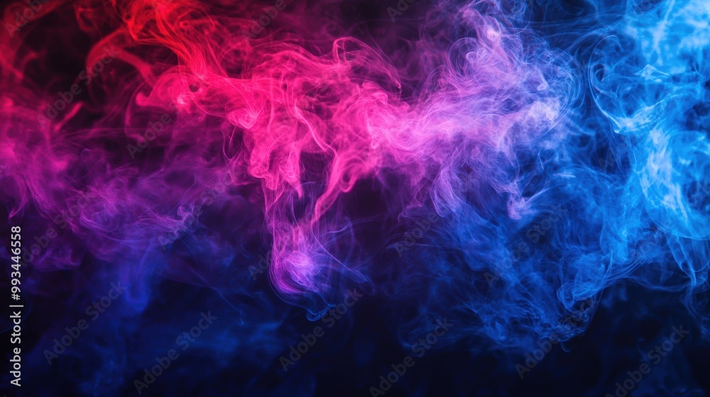 Fototapeta premium Vibrant Colorful Smoke Abstract Atmosphere Textured Digital Art Background