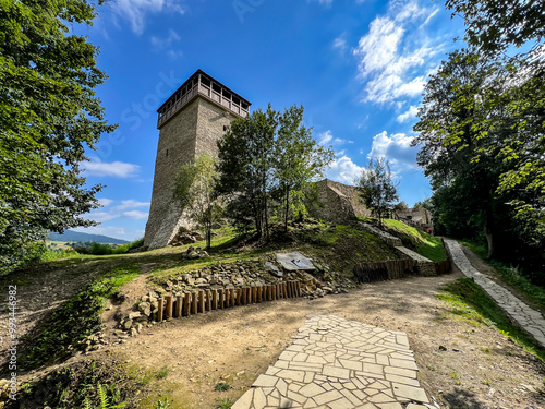 Ruins of the castle in Muszyna in Poland