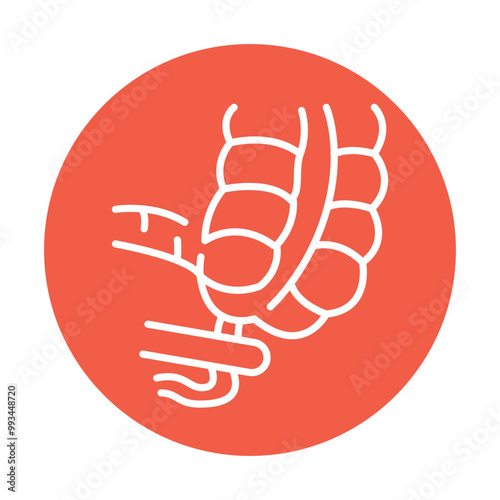 Appendectomy black line icon. Operations on the abdominal cavity.