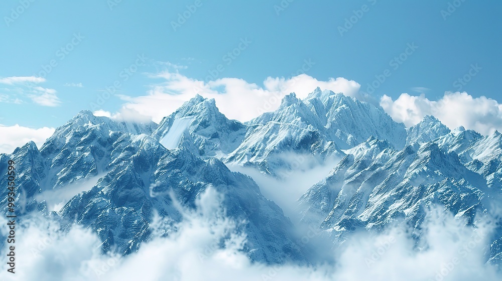 Majestic Snow Mountain with Billowing Clouds: A Breathtaking Natural Spectacle. Witness the Grandeur and Serenity. Majestic Snow Mountain with Billowing Clouds: A Breathtaking Natural Spectacle. Witness the Grandeur and Serenity.