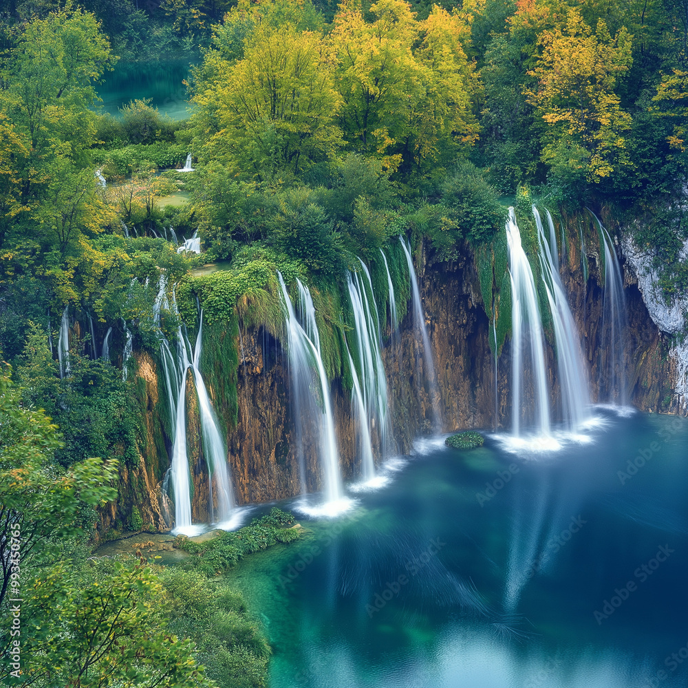 Obraz premium waterfall in plitvice national park country