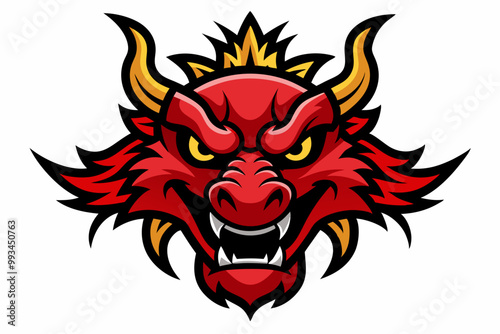 Chinese Dragon head mascot design