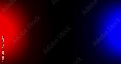 Фотография Flashing strobe lights from an emergency vehicle defocused to create a smooth bokeh background
