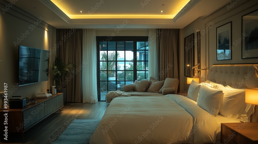 Fototapeta premium Luxurious Hotel Room.