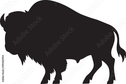 Black and white bull icon