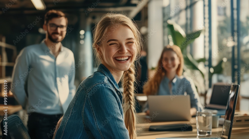 Successful Business Team in a Happy Meeting Environment Successful Business Team in a Happy Meeting Environment