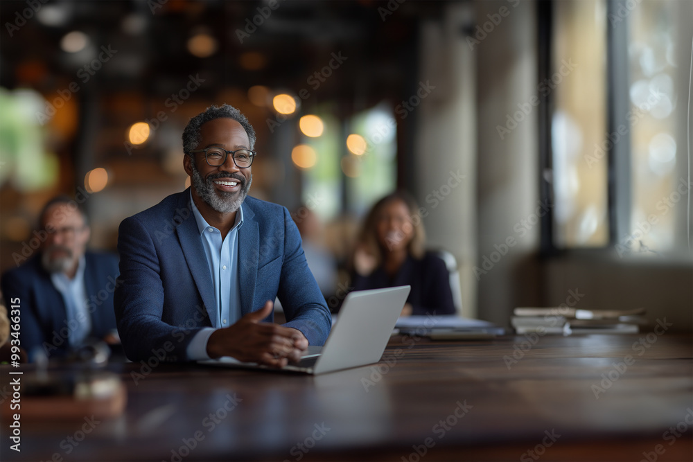 Portrait of a businessman having a business meeting. Generative ai image. Portrait of a businessman having a business meeting. Generative ai image.