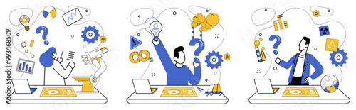 Innovation strategy vector illustration. Control is sweet fruit harvested from orchard meticulous innovation planning Innovation strategy is compass guiding businesses through dynamic seas success