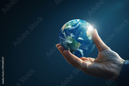 Hand Holding Earth Globe