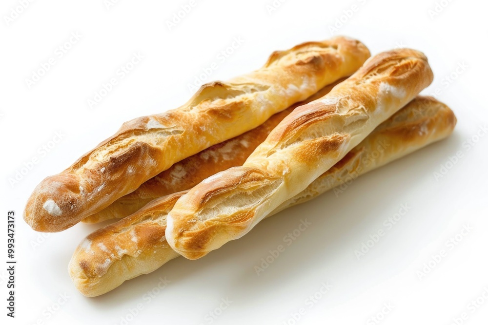 A collection of bread sticks arranged neatly on a table A collection of bread sticks arranged neatly on a table