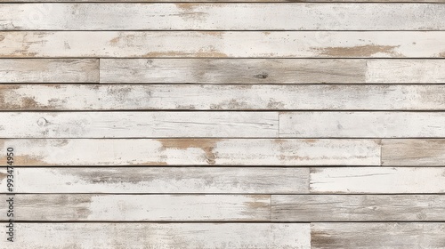 Rustic White Wooden Plank Boards With Texture as Background