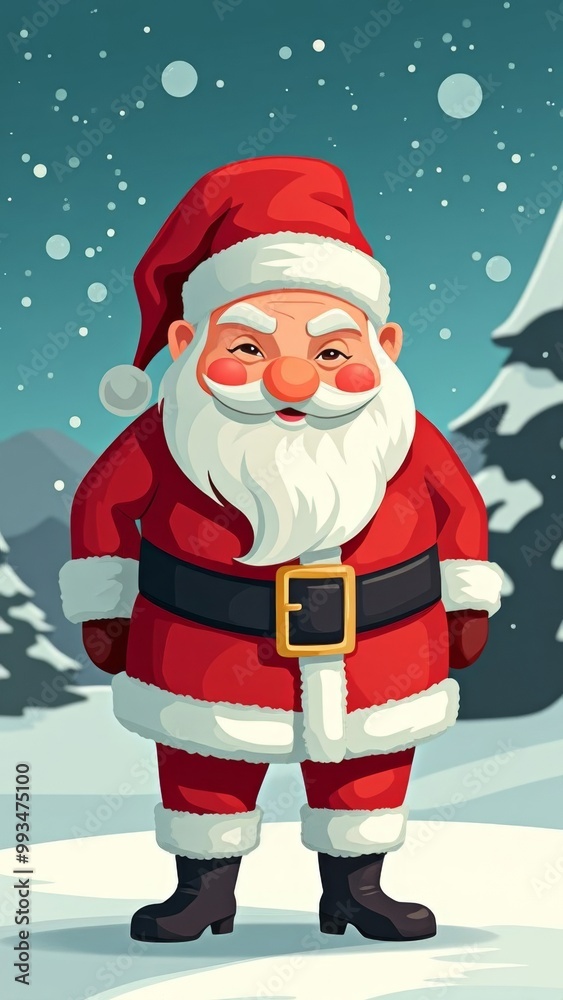 Illustration of a cheerful santa claus Illustration of a cheerful santa claus