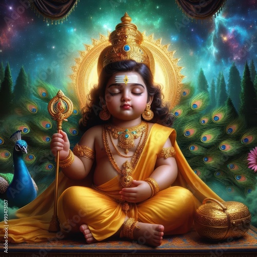 Fototapeta Cute Lord Murugan | Lord Kartikeya