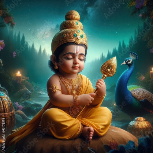 Cute Lord Murugan | Lord Kartikeya	
 photo