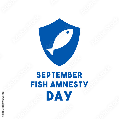 Fish Amnesty Day. September. White background. photo