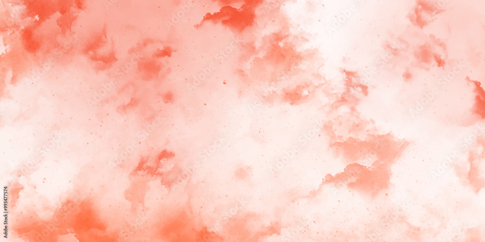 Fototapeta premium red color dust particles explosion cloud on white background minimal design and artistic watercolor splashes background. Wallpaper Created Using Artificial Intelligence 