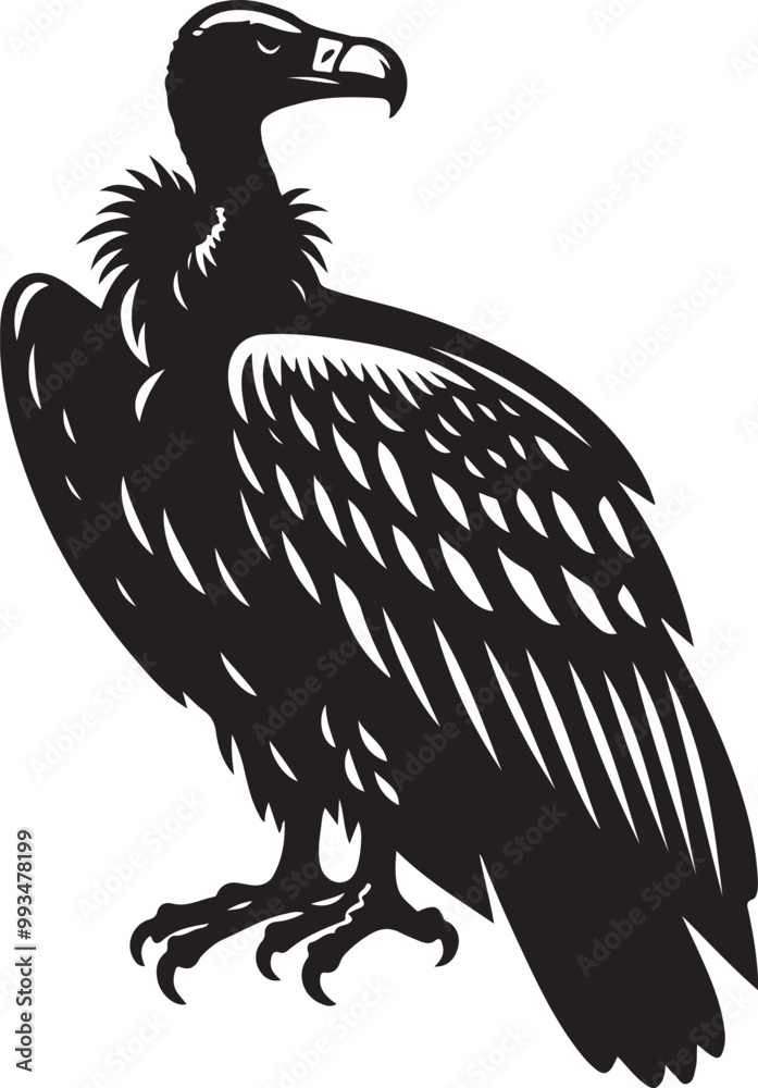 Fototapeta premium Black and color image of eagle, 