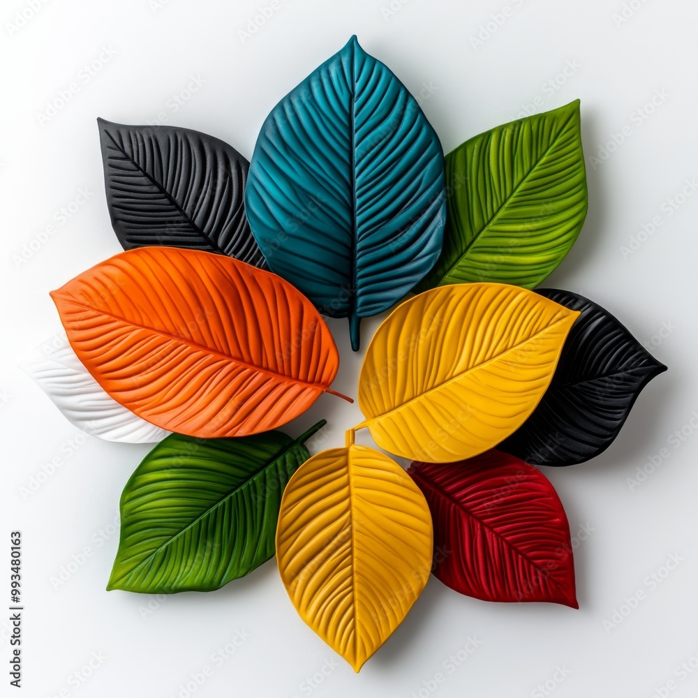 Fototapeta premium Colorful Leaf Design.