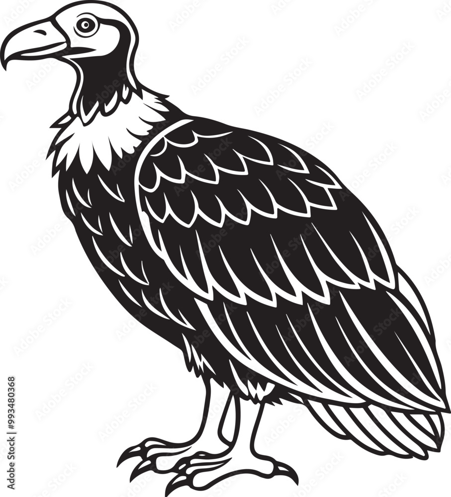 Obraz premium Black and color image of eagle, 