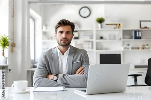 Professional Man in Modern Office Setting